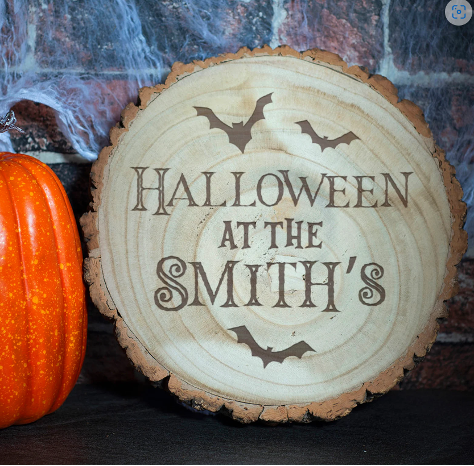 Halloween wooden sign